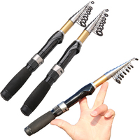 Telescopic Rock Fishing Rod1.5-2.1M Spinning Fly Carp Feeder Carbon Fiber Mini Travel Ultra Light Fly Fishing Rod Salwater Pesca