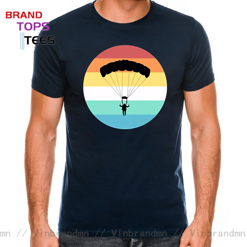 Vinage Distressed Skydiving Skydive T Shirt men Funny Sky Diver T-shirt Paragliding Parachu Paraglider Tees Graphic Tops TShirt