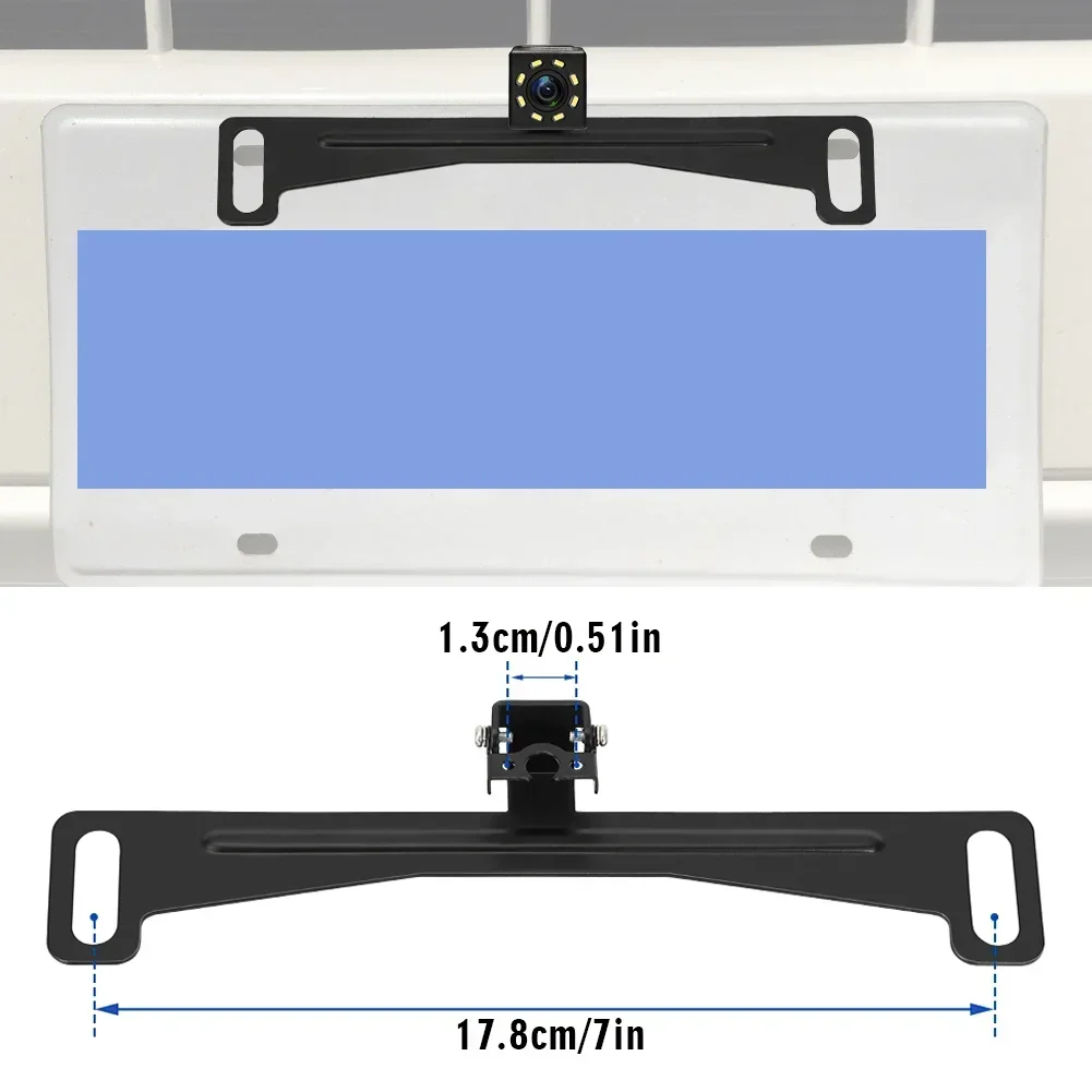 Car Backup Camera System, equipped with 8 LED lights and high-definition night vision function, for pickup trucks, SUV, RV van