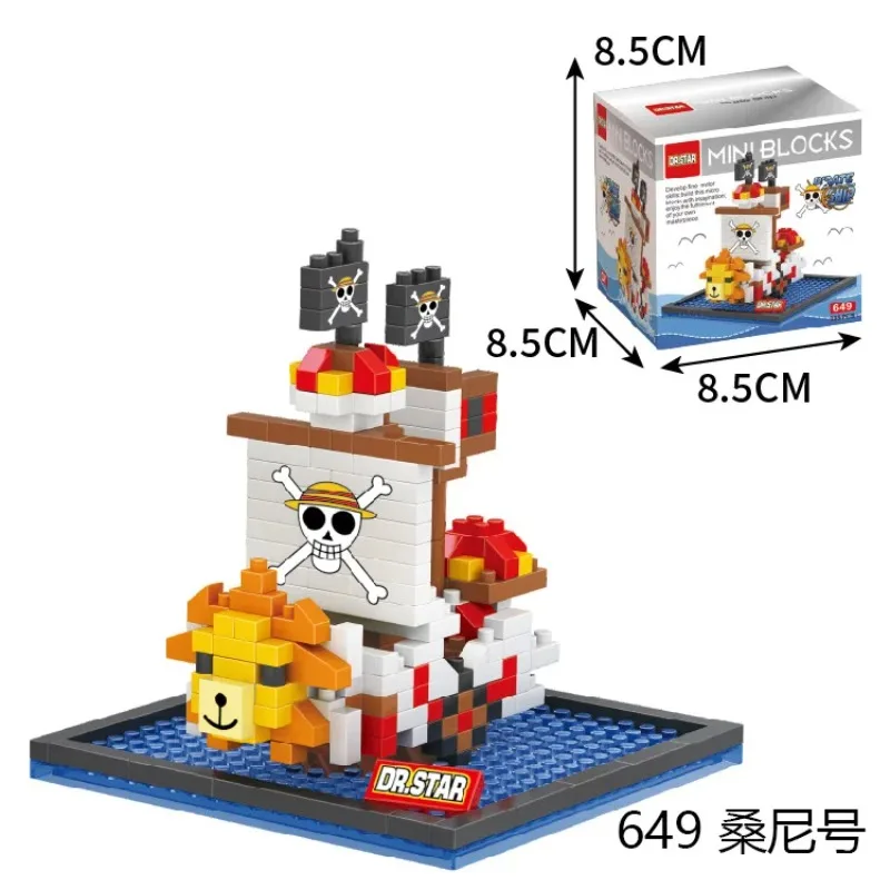 DR.STAR DIY 649-660 ONE PIECE Pirates Ship Assembling Building Block Toys Intelligence Puzzle Going Merry