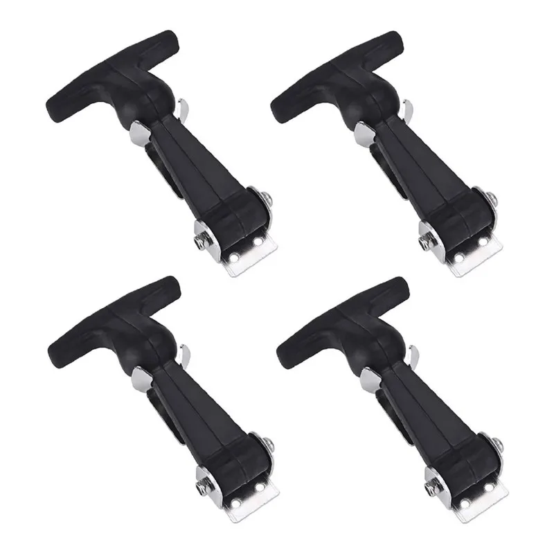 PHFU-T-Handle Rubber Flexible Hasp Draw Latches 4-Pack