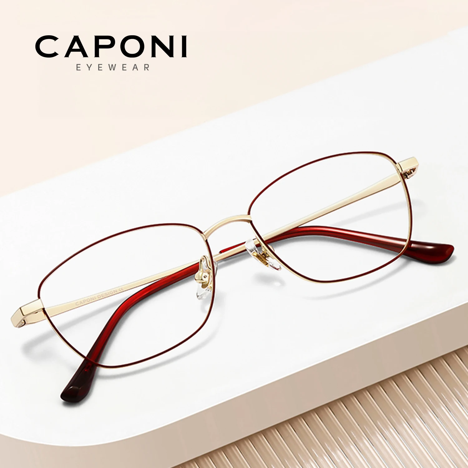 

Женские очки CAPONI для дальнозоркости, титановые очки с защитой от синего луча, компьютерные очки для чтения, диоптрии от +1,0 до +3,0, очки LH35041