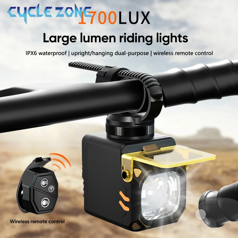 

Bicycle Headlight Ultra Bright Rechargeable Wireless Remote Control MTB Bike Front Lamp for Night Riding Cycling Accessories