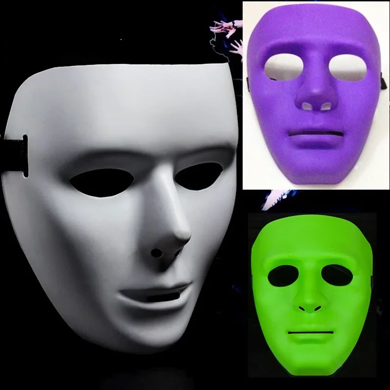 

20pcs Party Masquerade Hip-hop Masks Props Theme White Green Red Solid Color Men and Women Cosplay Wedding Birthday