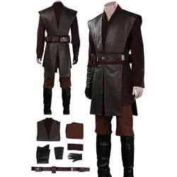 Anakin Cosplay Costume Movie Space Battle Knight Outfits Halloween Carnival Party Disguise Roleplay Suit For Men Male Adult