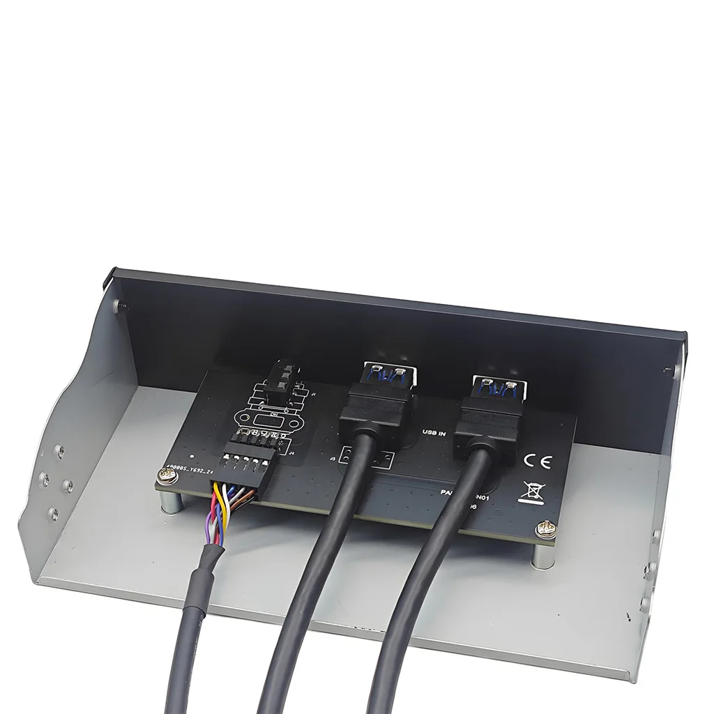 USB3.2 GEN1 optical drive bit HD-AUDIO audio 5.25 inch panel 19PIN to A port 4 sections earphone socket