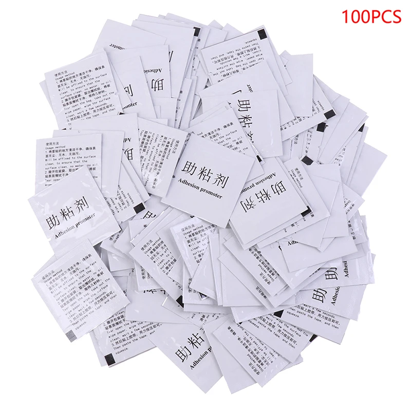 

3 мл грунтовка, промокатель адгезии, двусторонняя лента, клейкая лента, клей для грунтовки, автомобильные аксессуары, наклейка, 100 пакетов