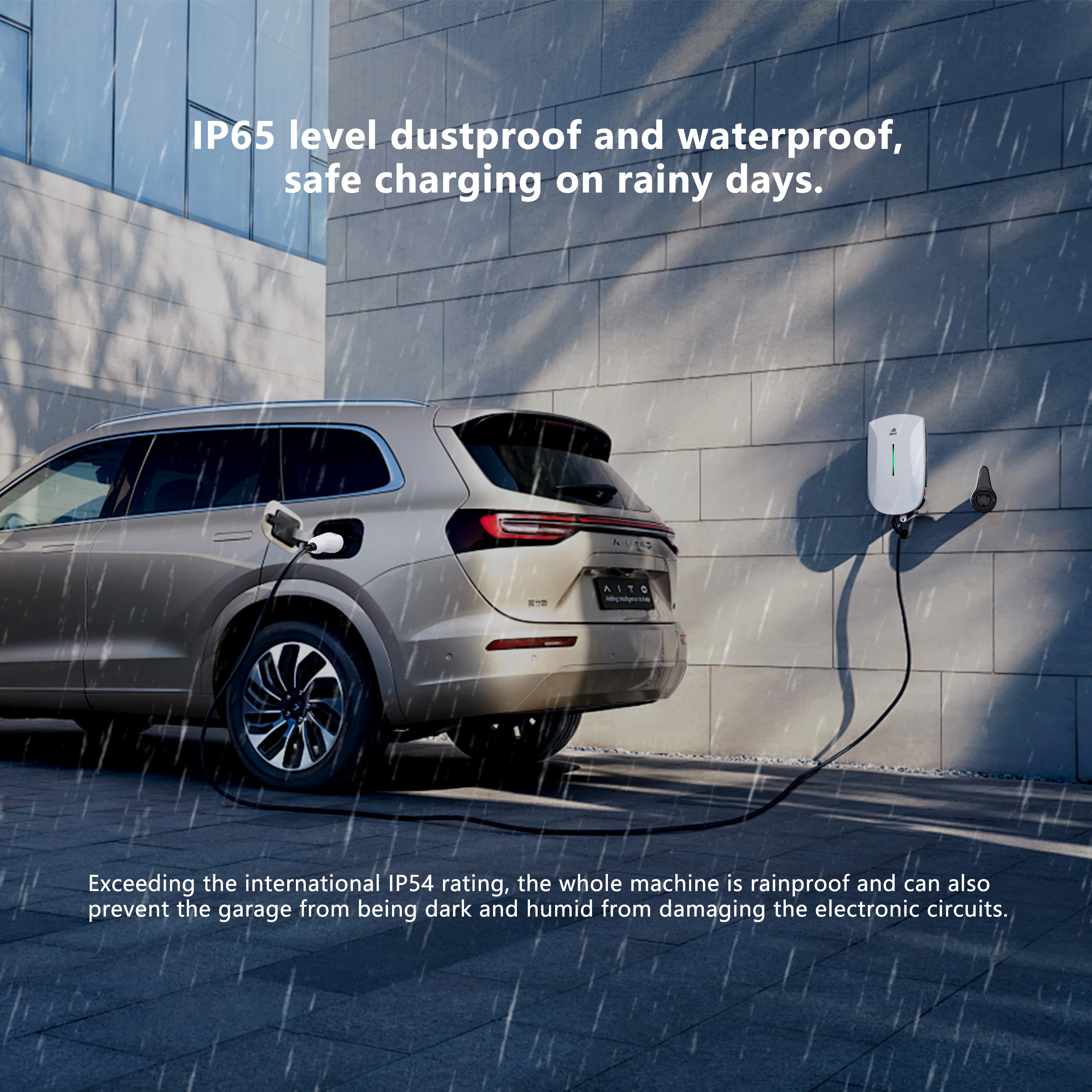 GWUYU-Estação de carregamento do veículo elétrico, carregador rápido, tipo 2, 3 Phase App, Wi-Fi, cartão RFID, Wallbox, veículo elétrico, 220V,