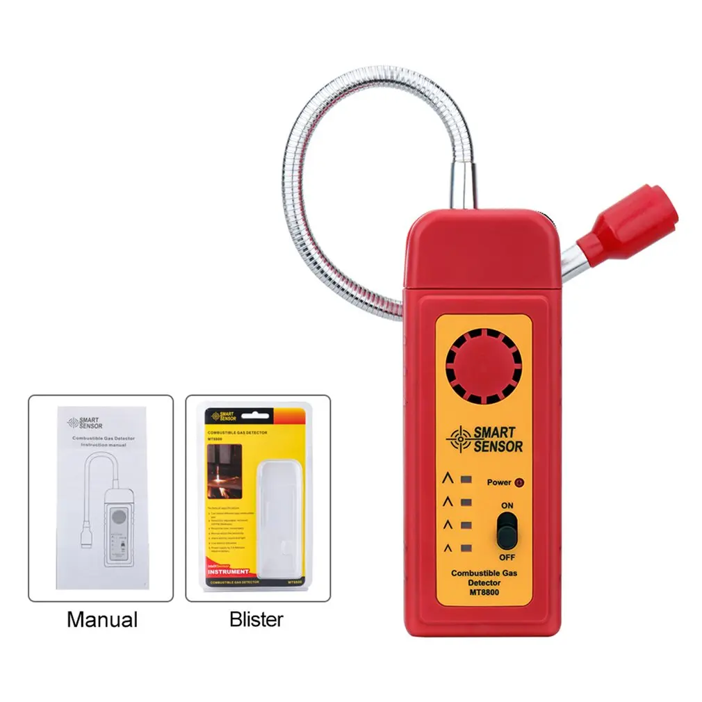 

Natural Gas Leak Detector Determine Meter Combustion Gas Tester Analyzer Flammable Combustible Gas Leak High Sensitivity Sensor