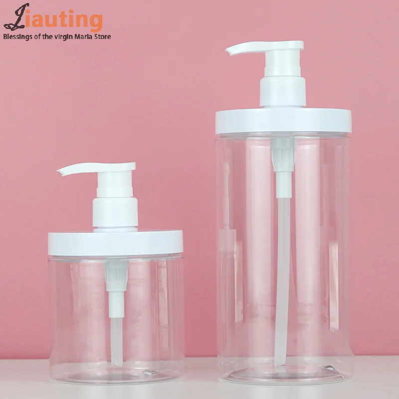 PET Lotion Pump Bottle Large Capacity Empty Shampoo Sub-bottling Plastic Pump Head Shower Cosmetic Container Travel Accessories