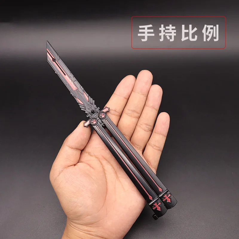 Genshin Impact Butterfly Knife para Treinamento, Espada prática portátil, CSGO Balisong Trainer Brinquedos