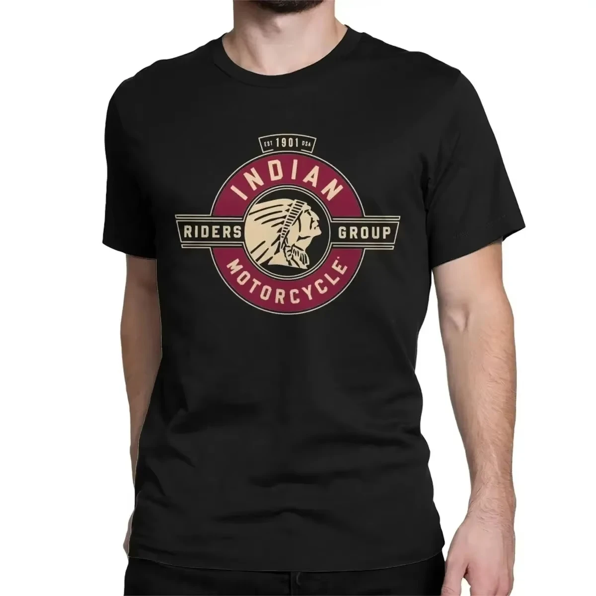 2025 الرجال النساء الجمعة السود الهندي خمر الدراجات النارية تي شيرت سباق الملابس القطنية قصيرة الأكمام تي شيرت الكلاسيكية تي شيرت