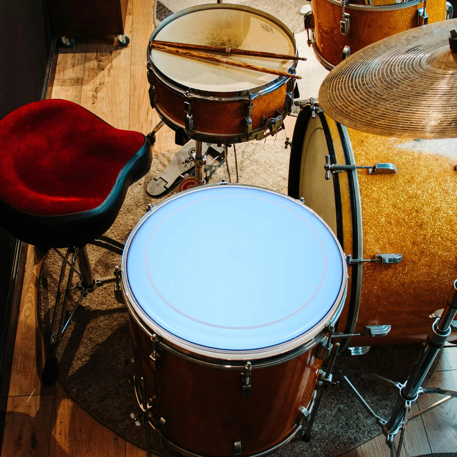 

Double-layer Jazz Drum African Head Fittings Protective Cover Eardrum Polyester Film Instrument Surface