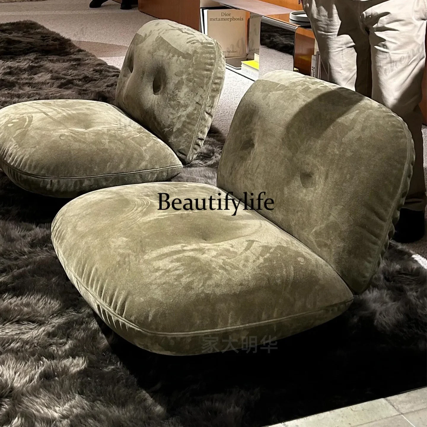NQ52 Leisure chair medieval lazy reclining chair living room balcony high-end small apartment designer leisure chair