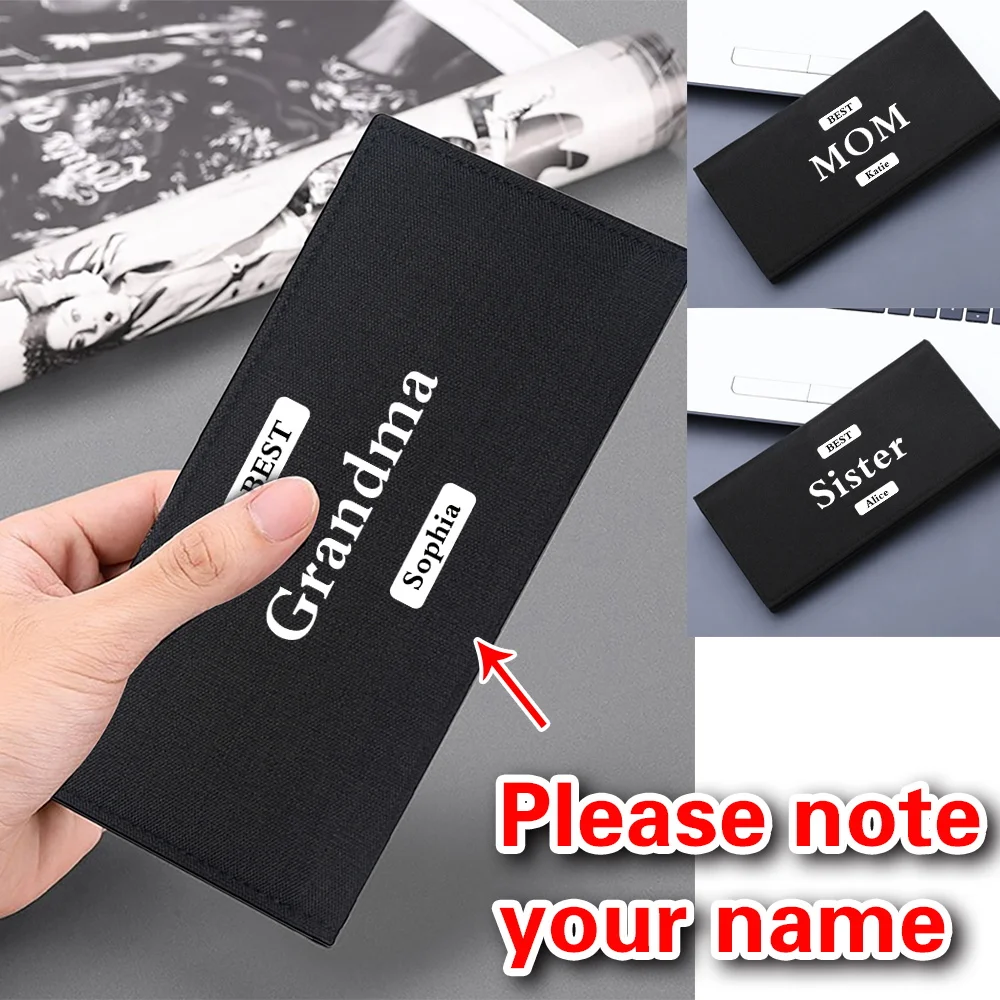 

Персонализированный ультратонкий деловой длинный кошелек унисекс по индивидуальному заказу. Простой и прочный пакет для карт.