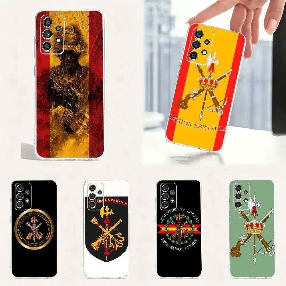 LOGO Spanish Legion Army Phone Case Soft Transparent Case For Samsung S25,S24,S21,S23,S22,S30,Plus,S20,Ultra