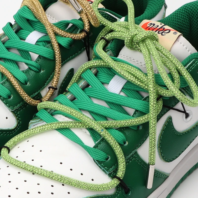 1 Uds. Cordones redondos de lujo con diamantes de imitación AF1/AJ SB Dunk, cordones bajos para zapatos, zapatillas DIY, cordones para ropa, bolsos, cinturón, accesorios, cuerdas