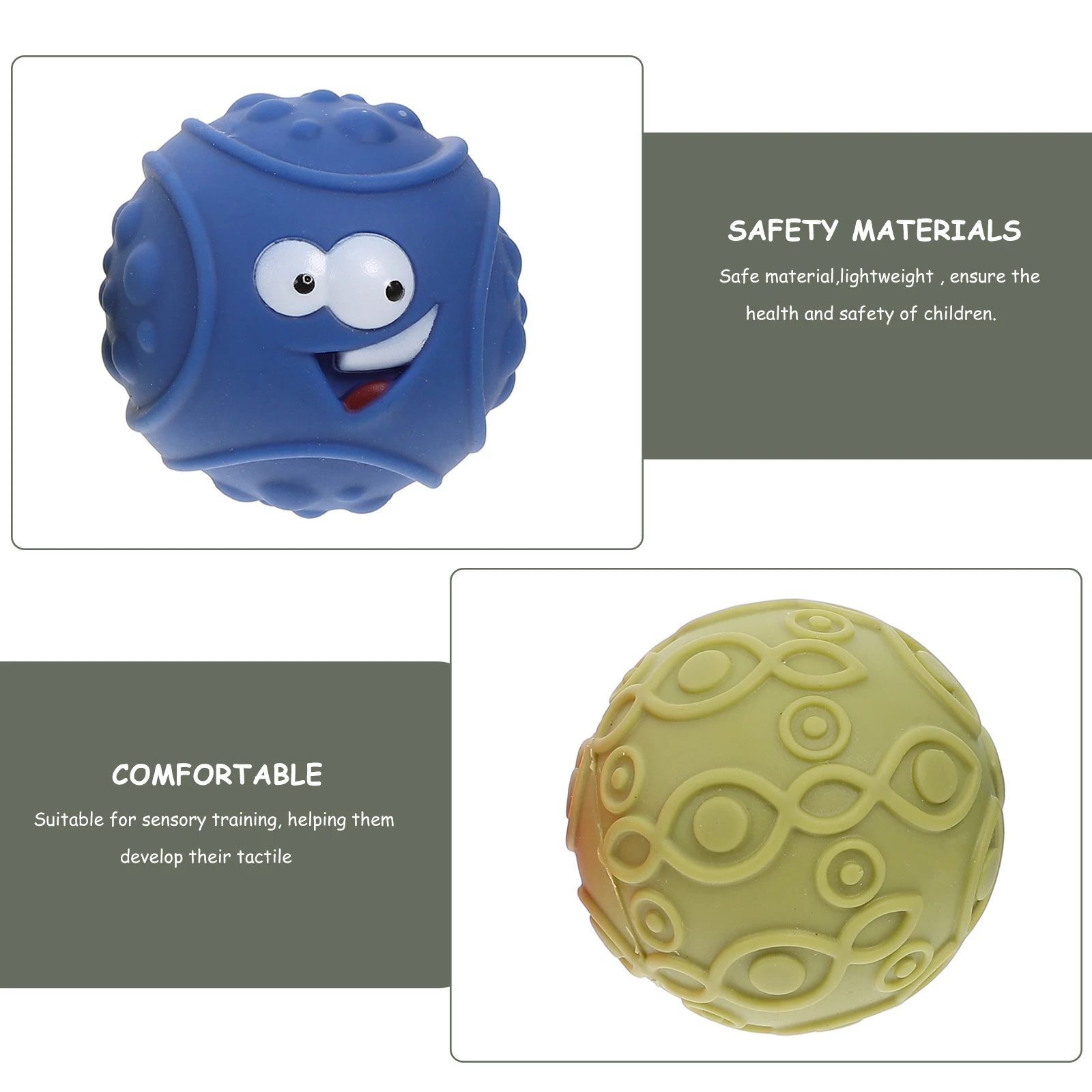 

9pcs Soft Glue Tactile Toys Safe Infant Hand Grabbing Balls Multi Textured Sensory Balls for Children aged 1 3 Early Childhood