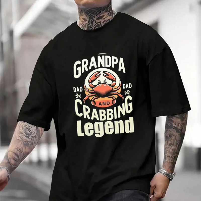 

Grandpa Dad And Crabbing Men's T Shirt Casual Dress High Quality Mens Cotton Round Neck Short Sleeved T-shirt S-3xL
