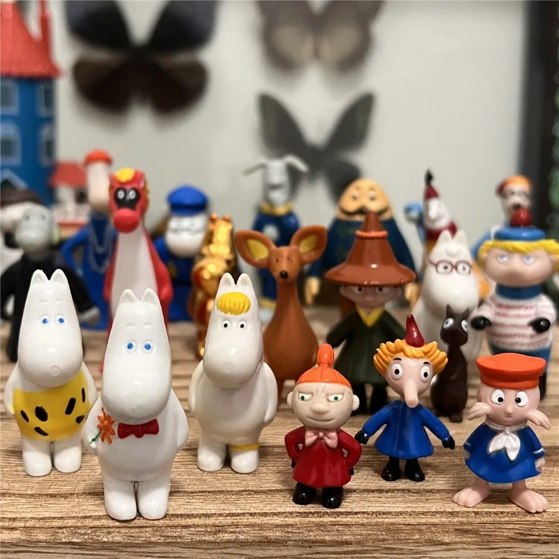 루즈 무민 가족 캘린더 시리즈 인형 장난감 피규어 장식품 액션 피규어 어린이 장난감 생일 선물
