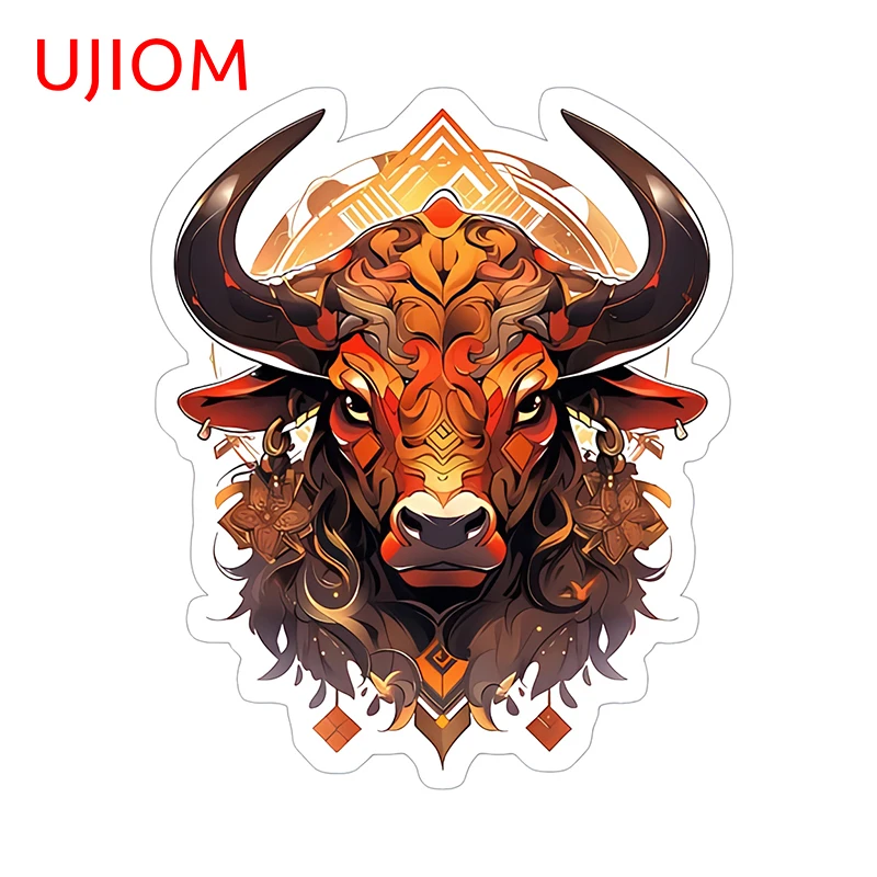 UJIOM 13cm × 10.8cm Cute Bull Girl Wall Stickers Personal Anime Kids Room Wallpapers Decals Waterproof Air Conditioner Decor