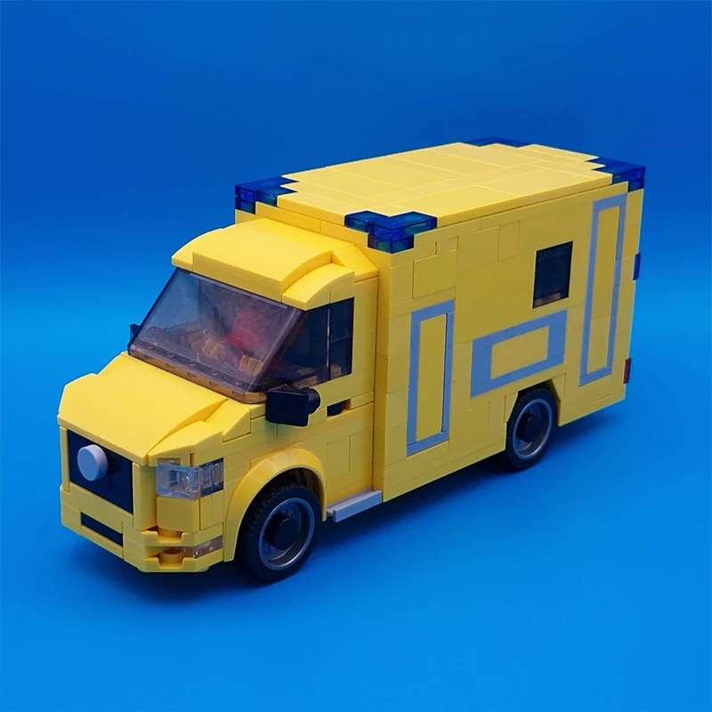 City Series MOC Bricks Papendrecht Ambulance Building Block Model Kits DIY Originality Puzzle Assembling Display Toys Gift