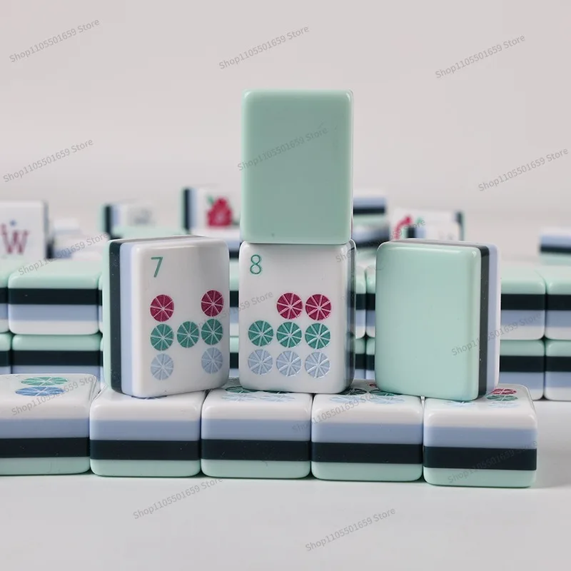 For Hand Rubbing Mahjong, Four-layer Color Matching for Leisure and Entertainment, Home Travel Mahjong Tiles