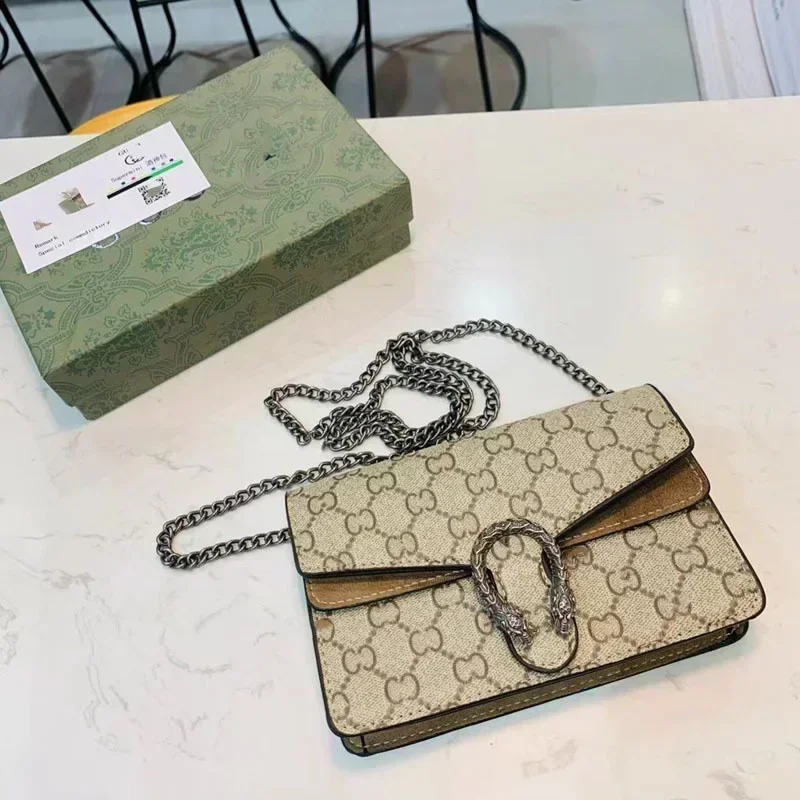 Women's Bag Shoulder Oblique Span Fashion Designer Bag Bacchus Chain Bag with Gift Box and Dust Bag Mobile Phone Change