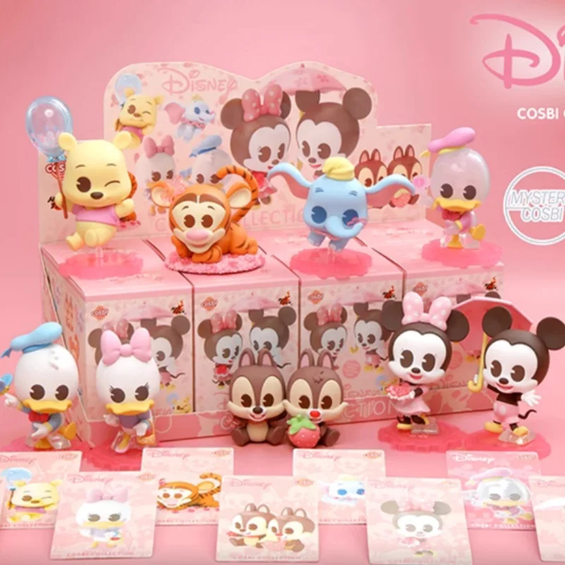 Disney Blind Box Mickey Minnie Tigger Chip Sakura Series Dumbo An Dale Winnie Anime Model Mysterious Box Kid Toy Gifts