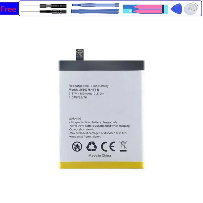 

Mobile Phone Battery For Blackview BL5000 6.36 Inch LI566376HTT-B 4980mAh
