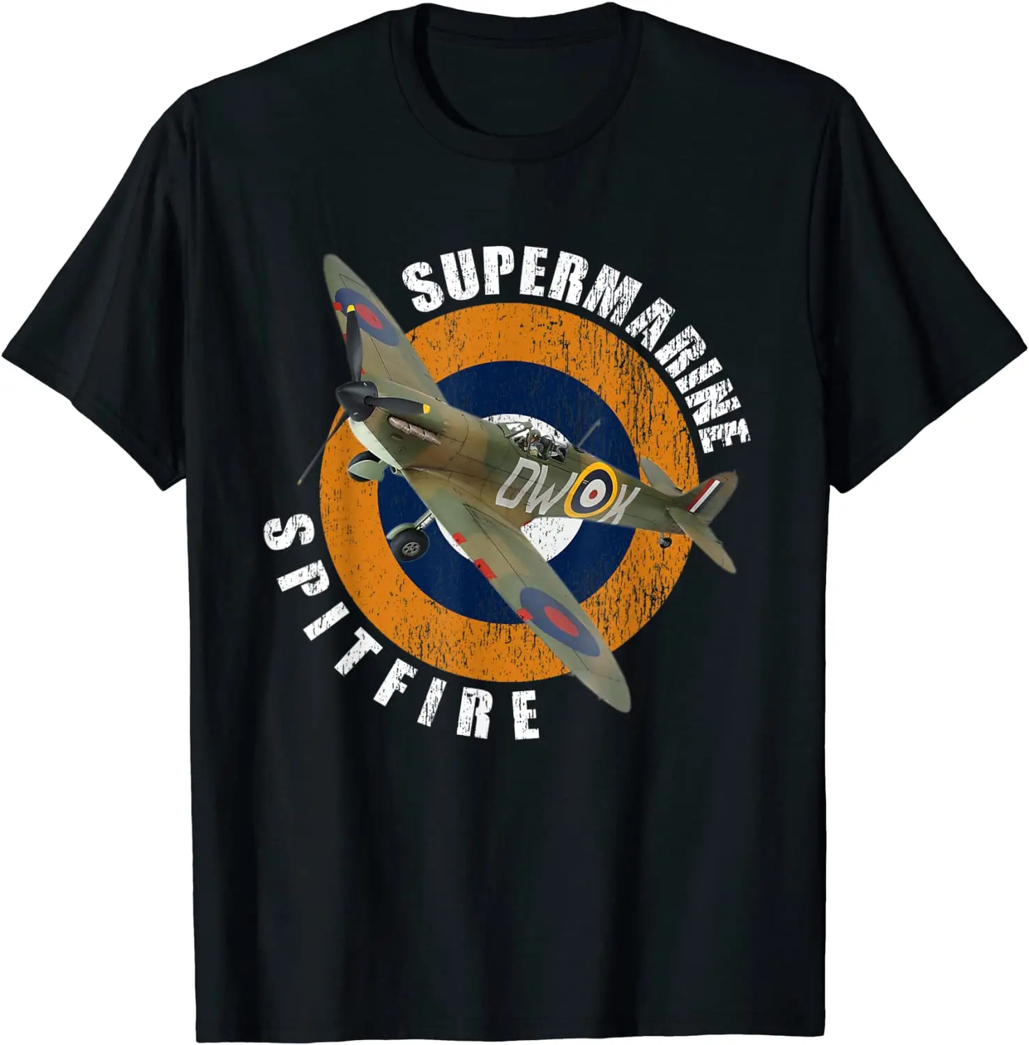 WWII Royal Air Force Supermarine Spitfire Fighter Aircraft T-Shirt. Premium Cotton Short Sleeve O-Neck Mens T Shirt New S-3XL