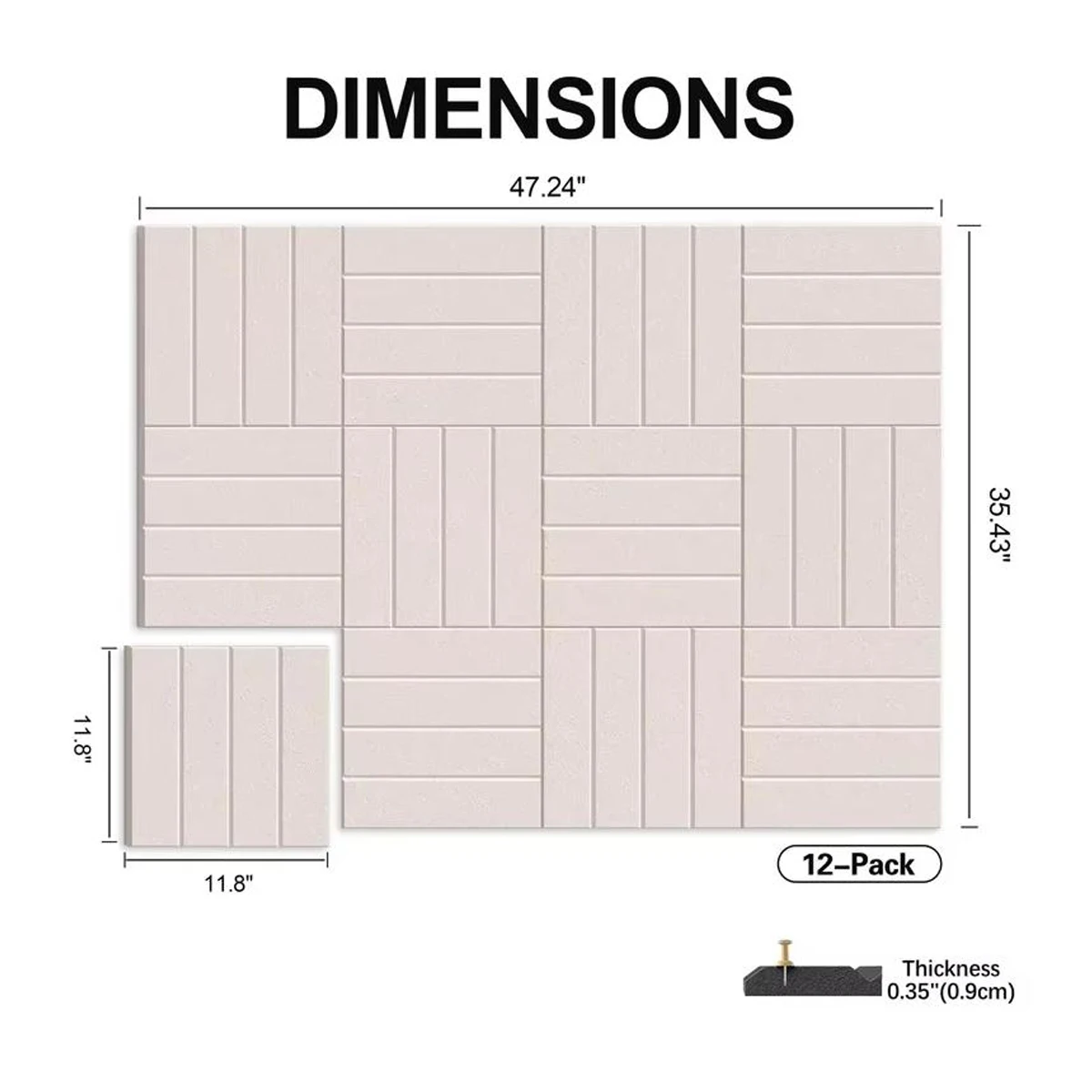 6/12 PC Felt Wall Tiles Cork Bulletin Pin Note Photo Boards Decor for Home Office Ceiling Living Room Sound Proof Acoustic Panel