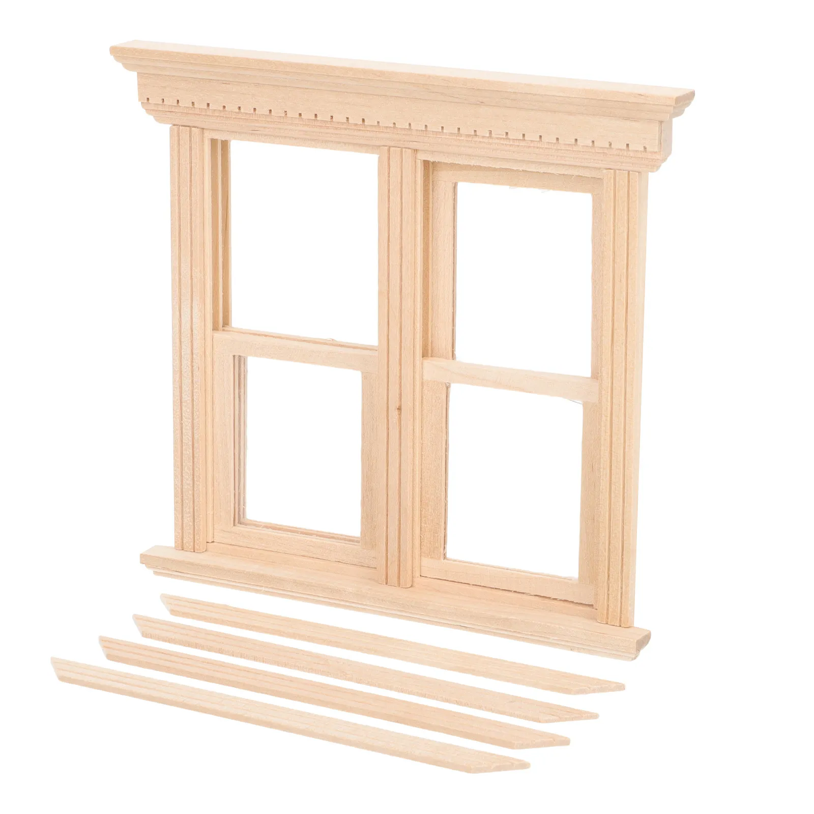 

Miniature Window Frame 1 12 Wooden Small House Furniture Accessories for Miniature House Landscape Decoration Mini Furniture