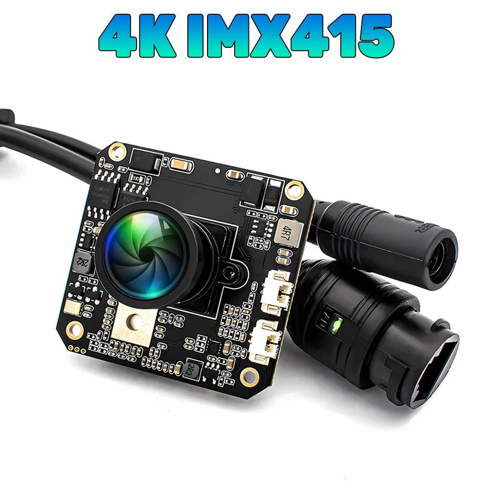 

WGWK 4K IMX415 IP Camera Module Board 2.35mm 143° Wide Angle Low illuminance Onvif H.265 RTSP Motion Detect Security HD Webcam