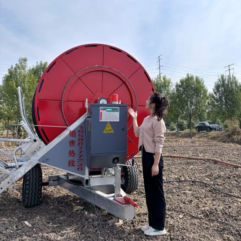 

Agricultural Winch Type Sprinkler Machine, Large Reel Type Sprinkler Truck, Garden Agricultural Automatic Watering Irrigation