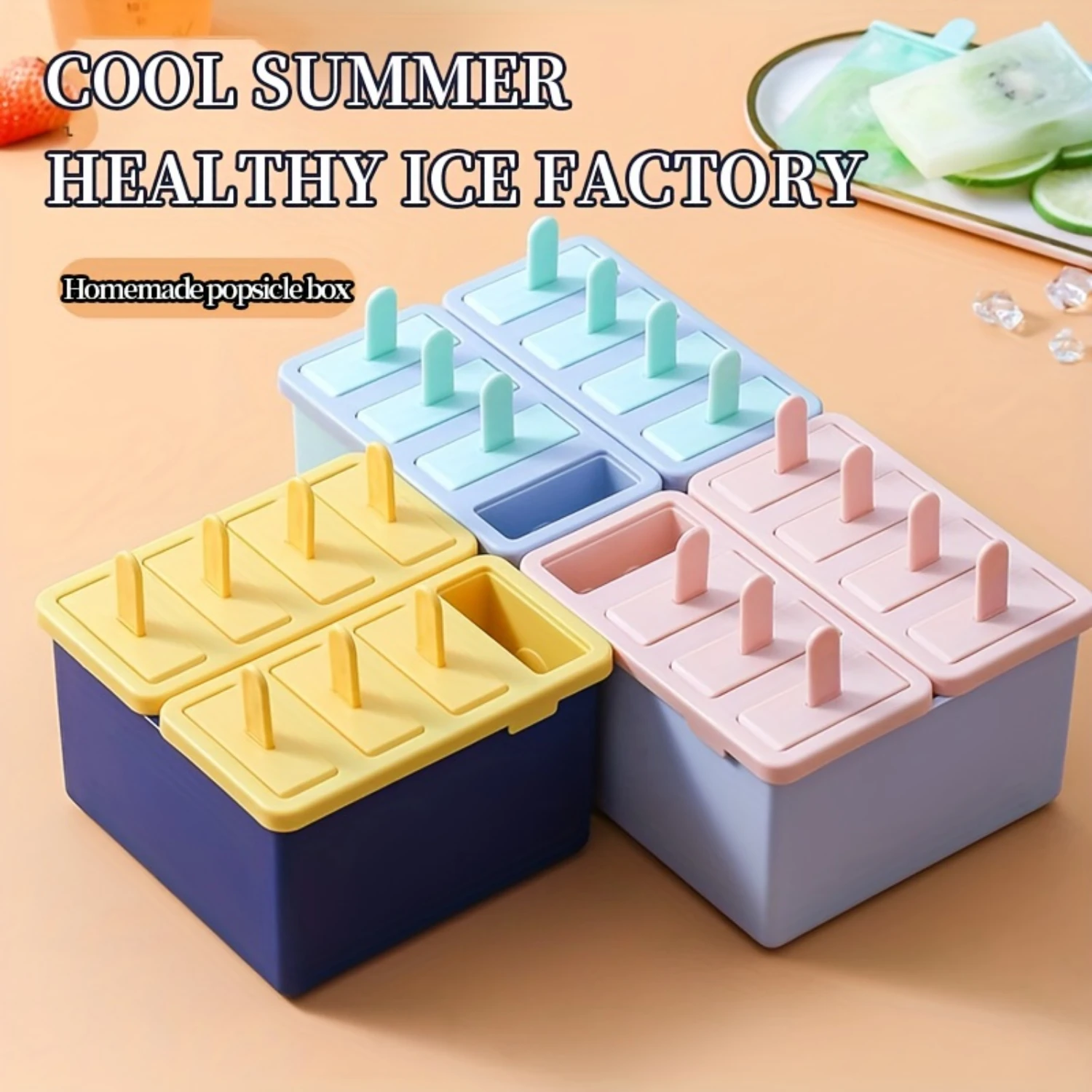 

1pc, Popsicle Mold, Creative Popsicle Mold, Plastic Popsicle Mold, Ice Cream Mold, Ice Cube Box, Household Popsicle Mold, Safet