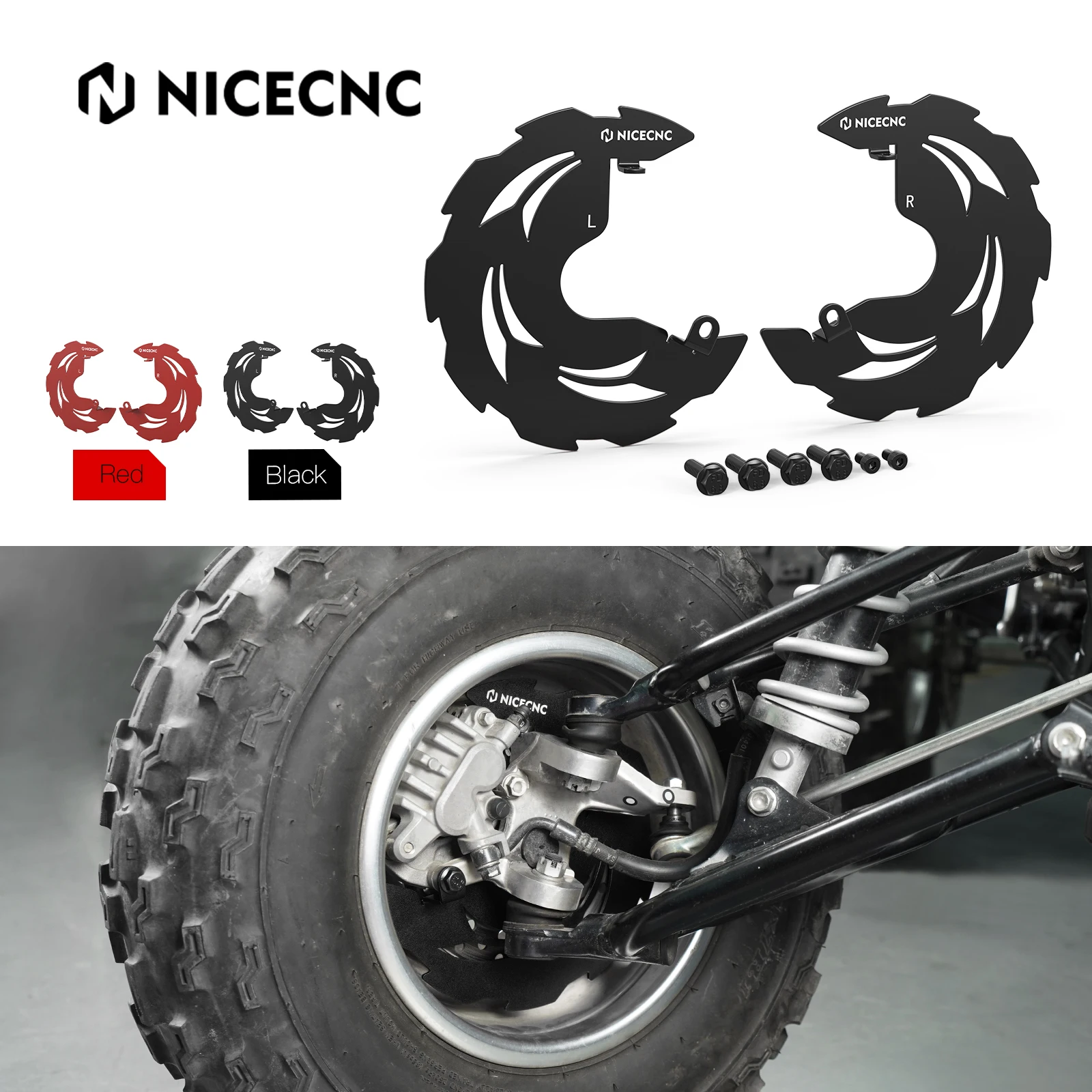 

For Honda TRX450R 2006-2009 Front Brake Rotor Disc Guards ATV TRX450ER 450ER TRX 2006-2014 Aluminum 45331-HP1-600