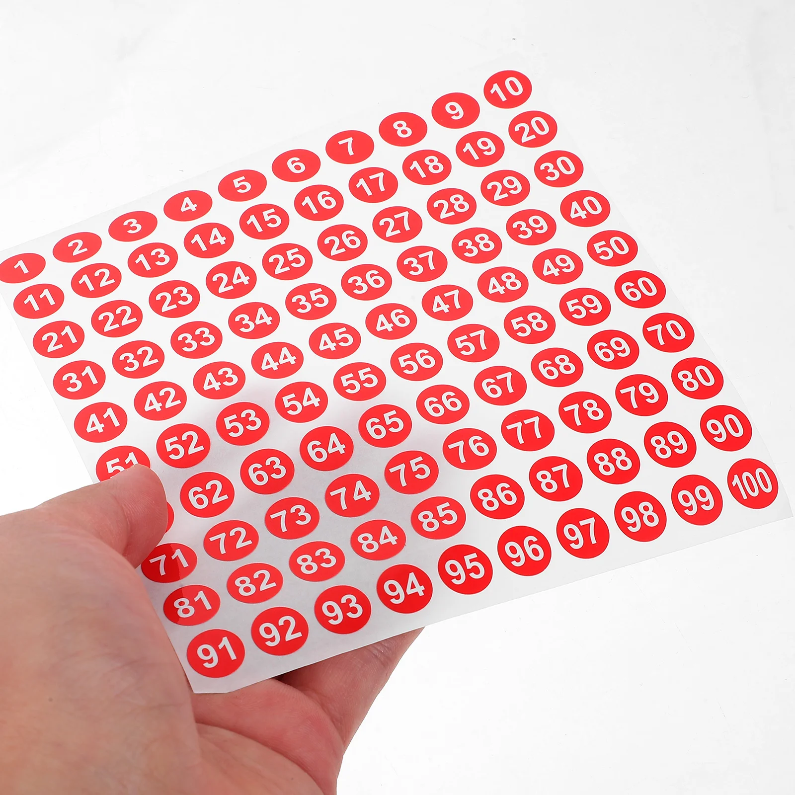 

100 Sheets Waterproof Number Stickers Round Labels for ganizing Storage Cabinet Bottle Keys Jar Self Adhesive Reliable
