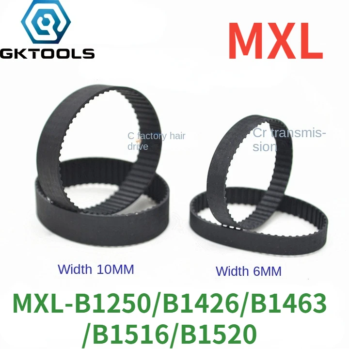 

GKTOOLS MXL Synchronous Timing belt B1250MXL/B1426MXL/B1463MXL/B1516MXL/ B1520MXL Width6/10mm