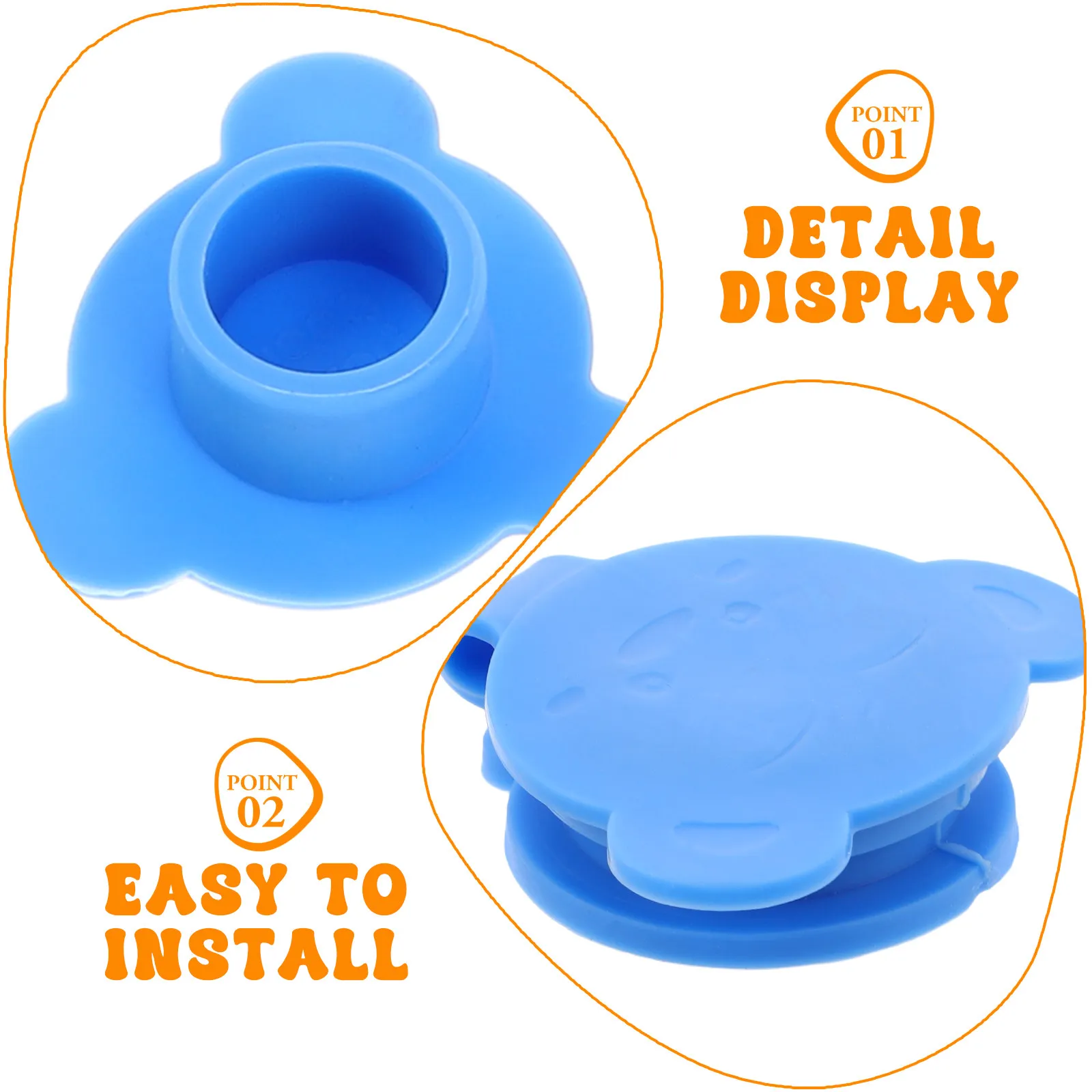 5Pcs Vibrant Silicone Bath Tub Drain Plug Stopper for Shower Bucket Non Scratch Easy Push Universal Basin Cover