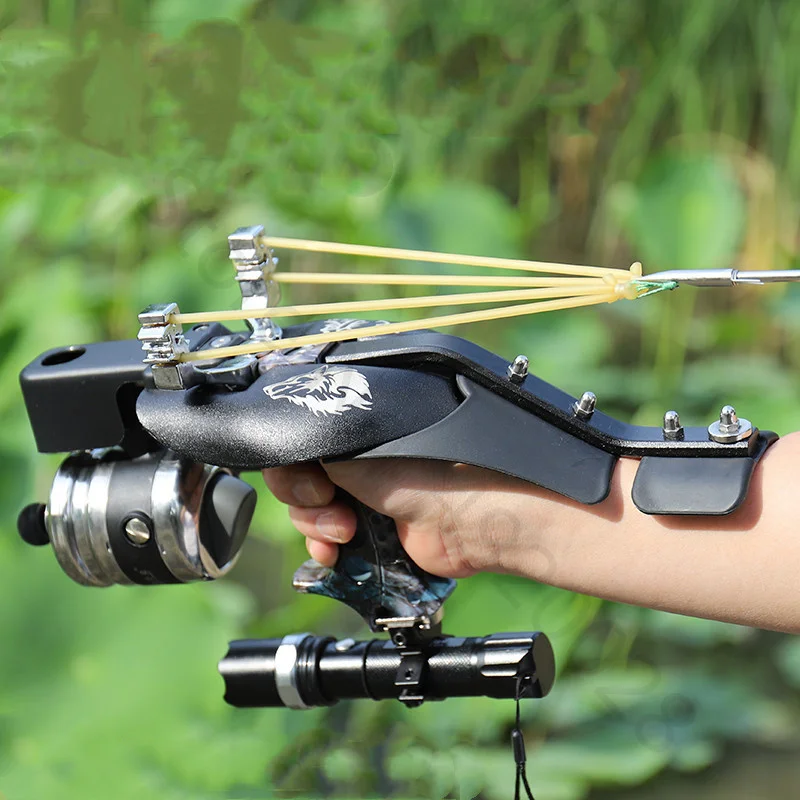 

New Fishing Reel Laser Fishing Slingshot Package Outdoor Competitive Precision Aiming Point Hunting and Shooting Fish