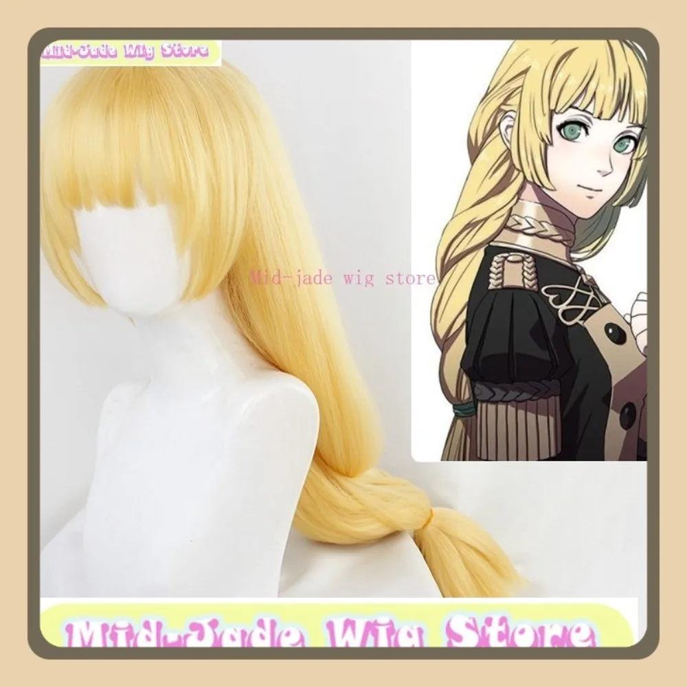 

Fire Emblem Ingrid Cosplay Wig Anime Game Cosplay Party Fire Emblem Jacques Gold Hair Synthesis Cosplay Party Costume Headwear