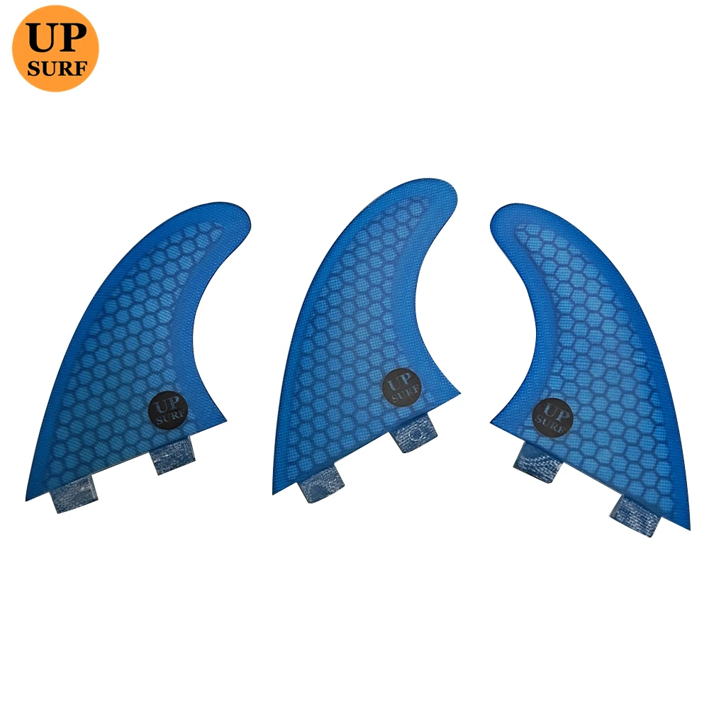 UPSURF-G7 Surf Board, Honeycomb Sup Board, Tri-Fin Set, Surfcasting Accessories, L Size, 1 Fins, Blue Color