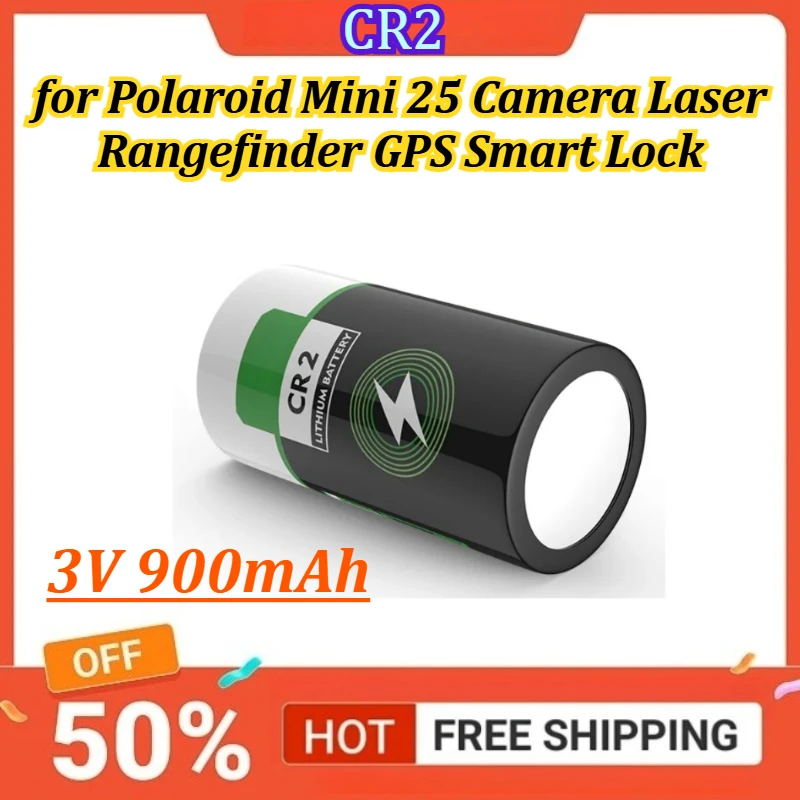 

Литий-марганцевая батарея 3V 900 мАч CR2 CR15H270 для камеры Polaroid Mini 25, лазерного дальномера, GPS, смарт-замка