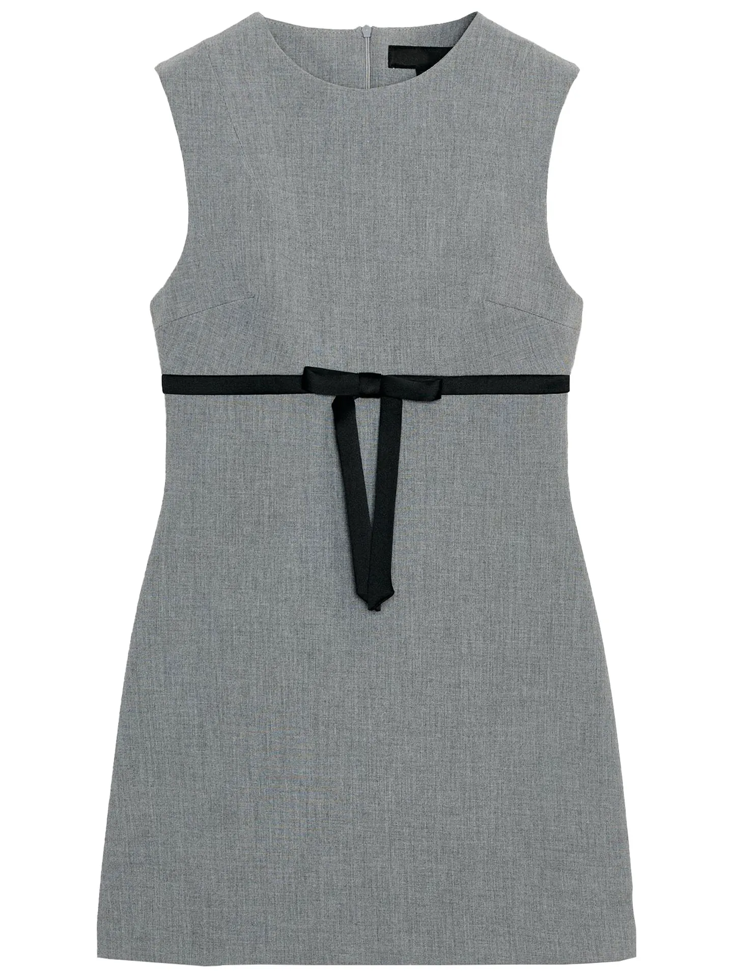 ZAPRHA 2025년 가을 실크 새틴 드레스 아름다운 매듭 디테일 캐주얼 라운드 네린 슬림 핏 여성 드레스