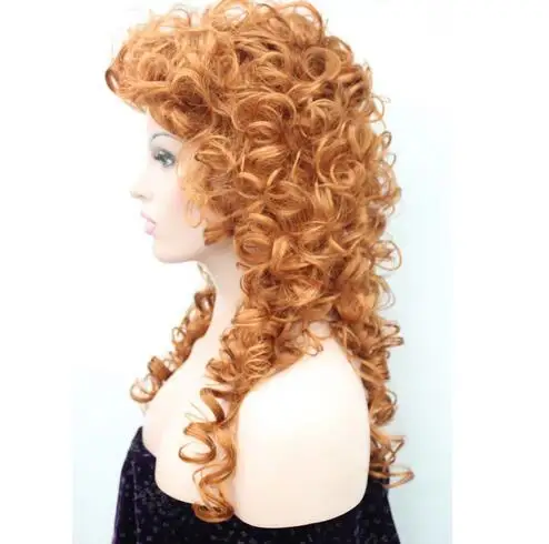 

Fashion women's wigs curly 60cm long synthetic hair wig loose curls color