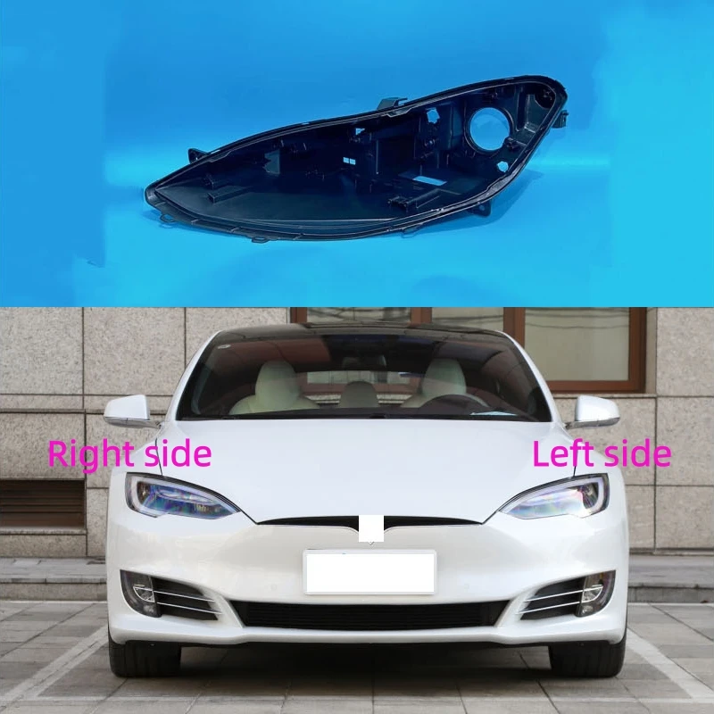 For Tesla Model S 2014 2015 2016 17 18 19 20 21 2022 Headlight Base Replace Headlamp House Headlamp Rear Cover  Black Back Shell