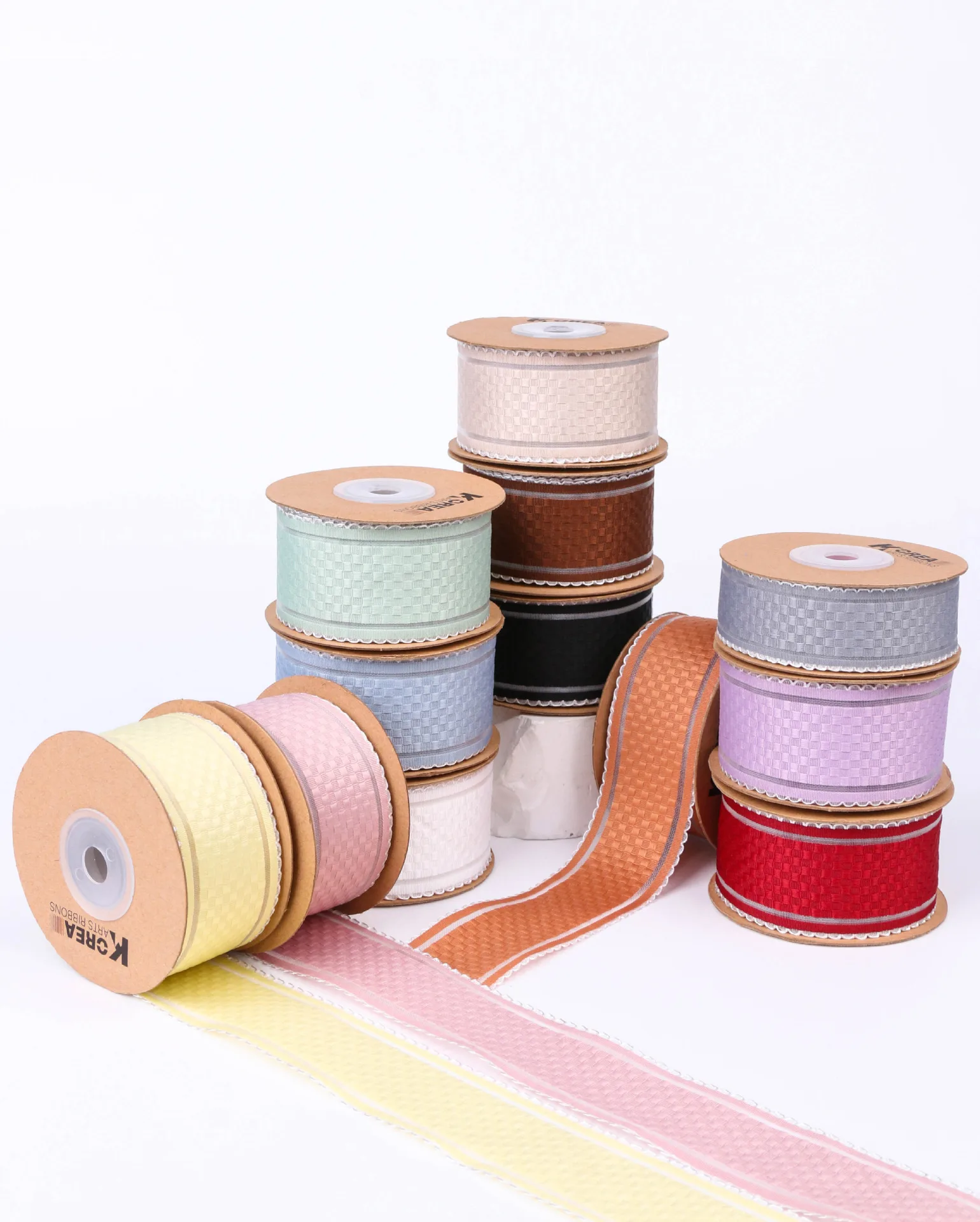 10 Yards 38MM Karo-/Band-/Holzkantenbänder Haarschleifen DIY-Handwerk Handgefertigte Accessoires YM2023052001 – Detail 7