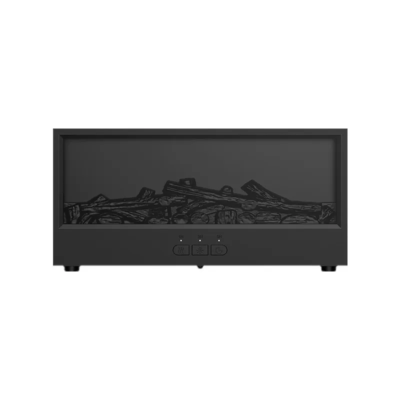 New 3D Simulated Fireplace Flame Aroma Diffuser Remote Control Desktop Home Simulated Charcoal Fireplace Quiet Air Humidifier