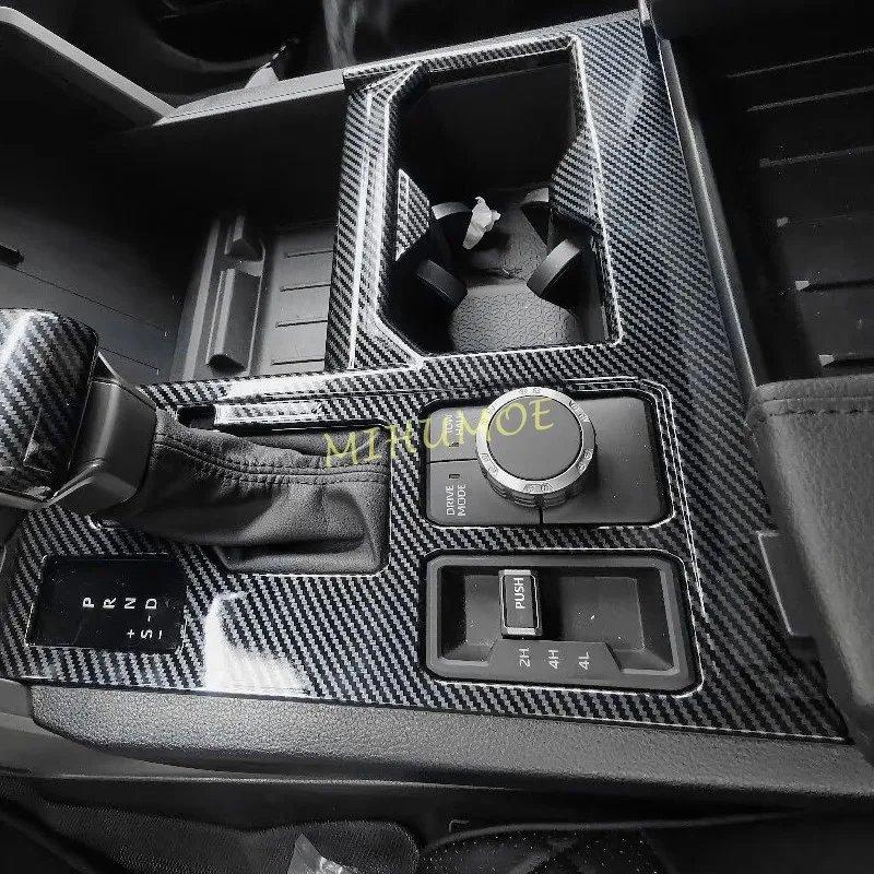 

LHD Car Center Control Gear Panel Decoration Cover Fit For 2022-2025 Toyota Tundra SR/SR5/Limited/TRD PRO Carbon Fiber Styling